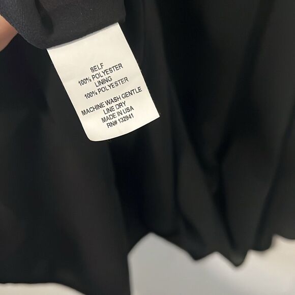 AMANDA UPRICHARD Black Sleeveless Mini Dress Belle Ruffle Tie LBD, Size XS - Picture 7 of 7